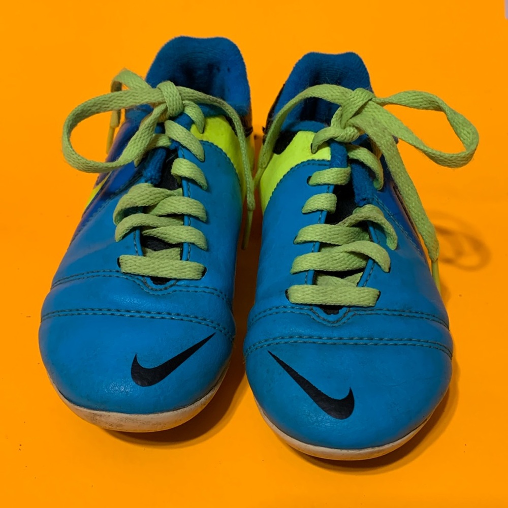 Nike Blue & Yellow Soccer Baseball Cleats Activewear Sport Shoes